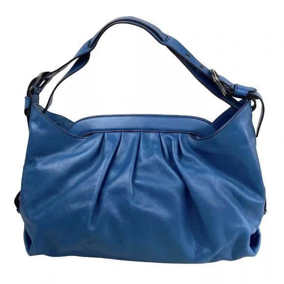 💗FENDI Blue Borse Leather Doctor Hobo Bag Authentic - Picture 1 of 16